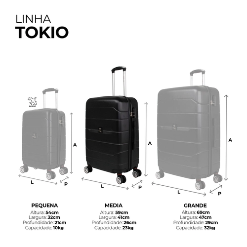 Mala de viagem 23kg média Tokio Swiss Move Rose