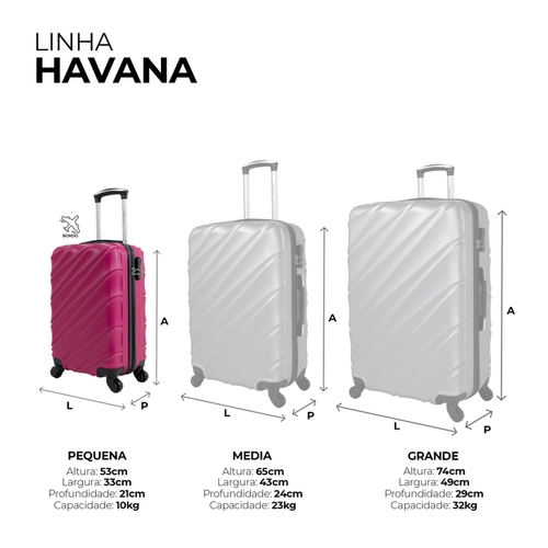 Mala de bordo 10kg pequena Havana Swiss Move Branco