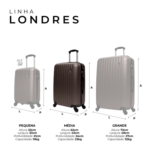 Mala de Viagem Média Preta 23kg: Elegância Executiva e Resistência