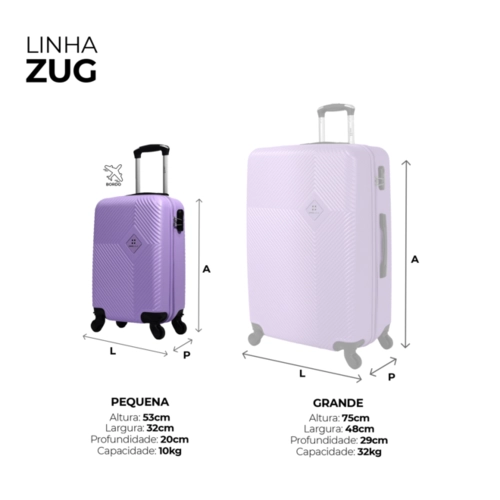 Mala de bordo 10kg pequena Zug Swiss Move Verde