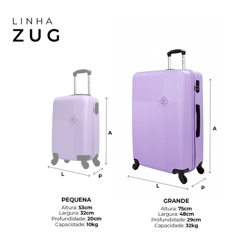 Mala de viagem 32kg grande Zug Swiss Move Rose