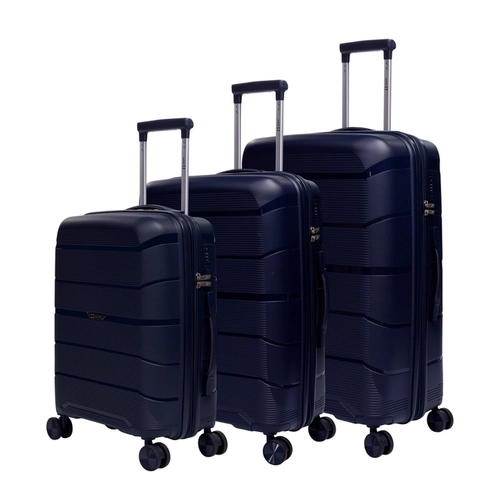 Kit de malas de viagem P/M/G Barcelona Swiss Move Azul Marinho