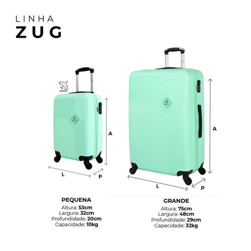 Kit de malas de viagem P/G Zug Swiss Move Pink