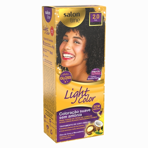 Tintura Light Color Salon Line é Boa Coloracao Light Color 2 0 Preto Salon Line